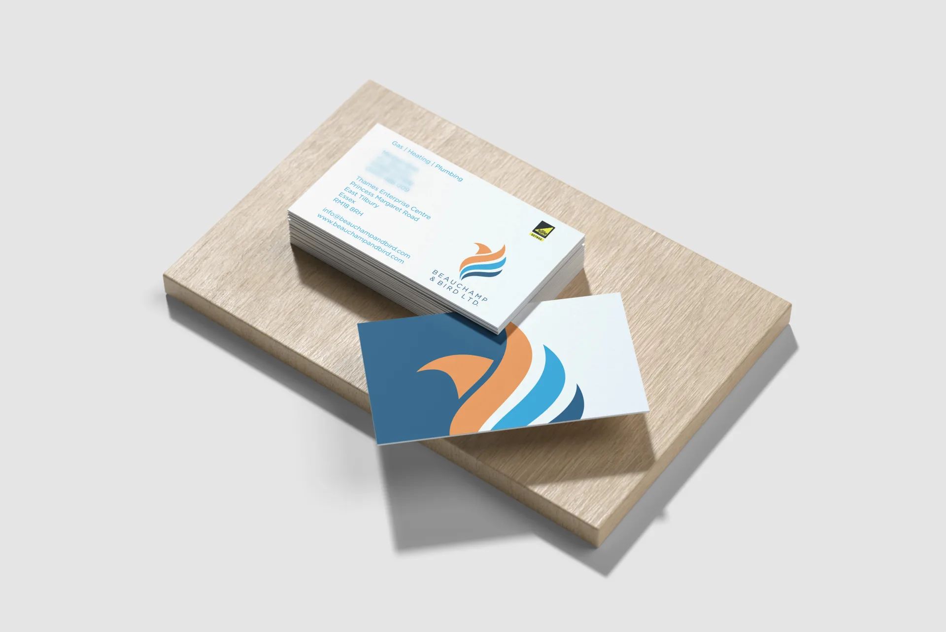 Business Card Mockup on the wood